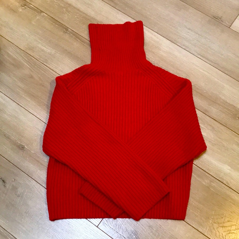 Beautiful candy apple red knit sweater! Like brand new! Worn once